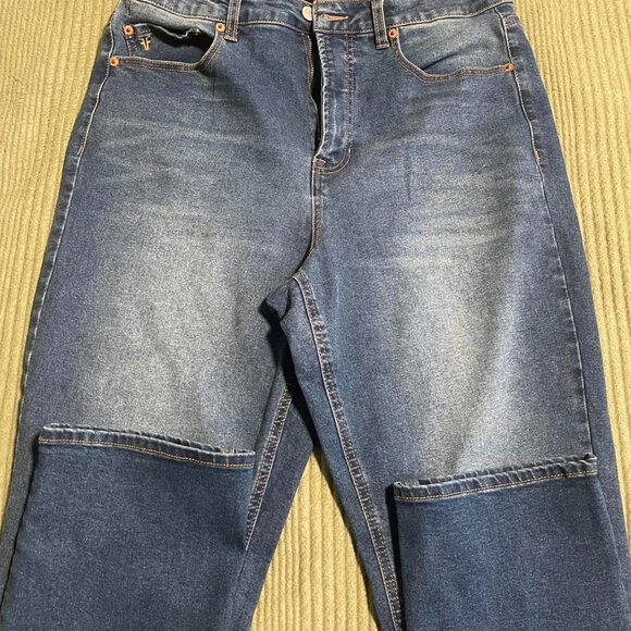 Frye High Waisted Straight Leg Denim Jeans - Picture 1 of 8